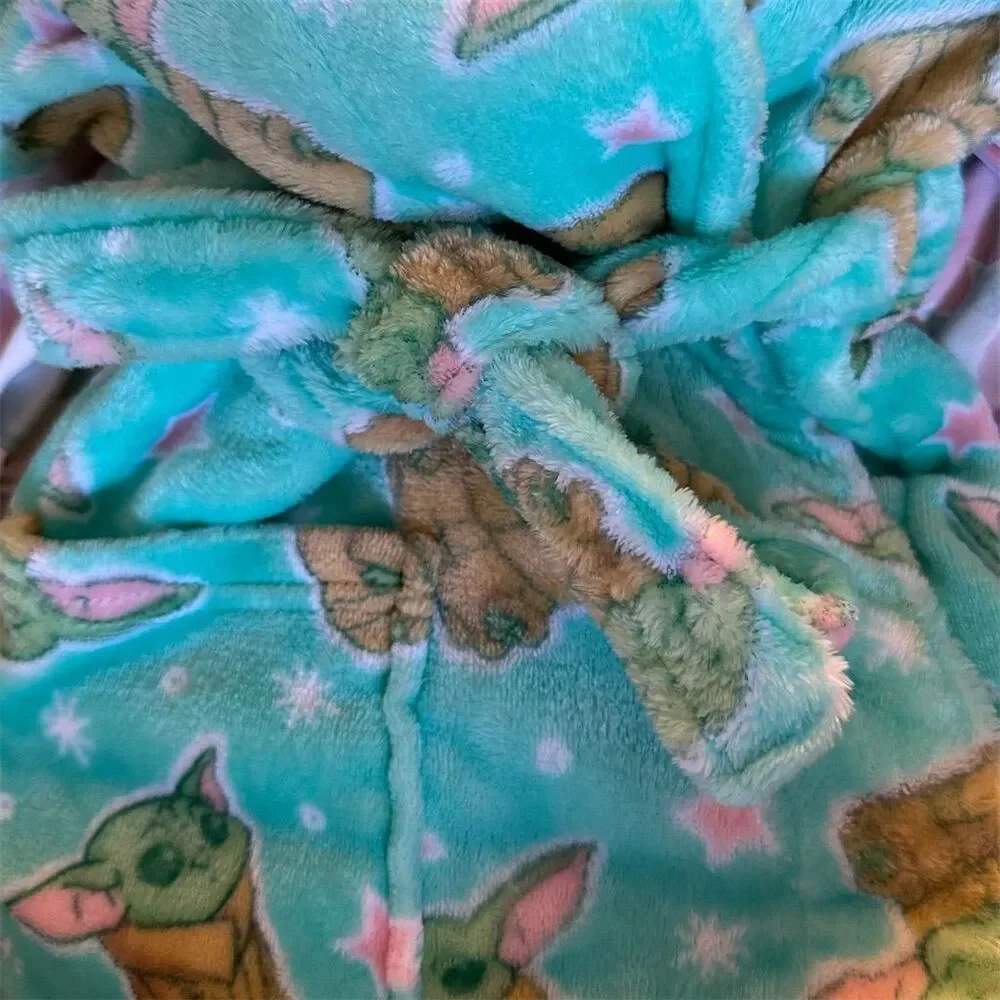 Star Wars Girls The Mandalorian Baby Yoda Luxe Plush Hooded Robe Pool Cover